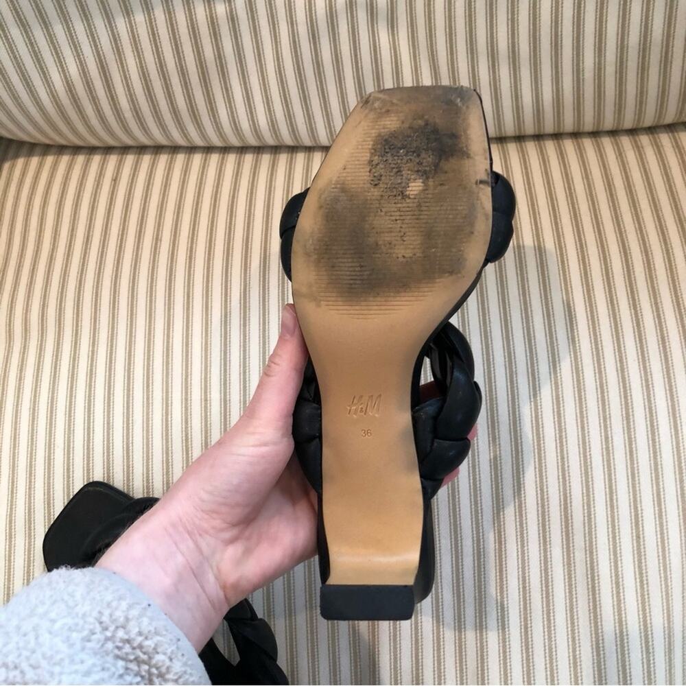 H&M Quilted Faux Leather Sandal Heels - Picture 8 of 10